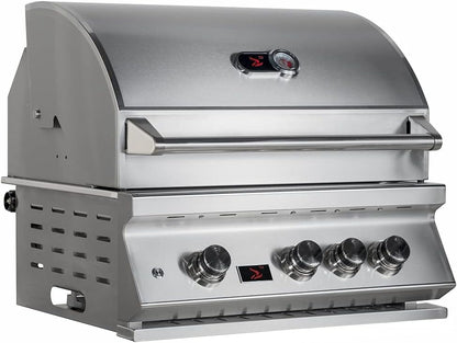 Bonfire 28" 3 Burner Built-In Grill with Rotisserie Kit - CBB3