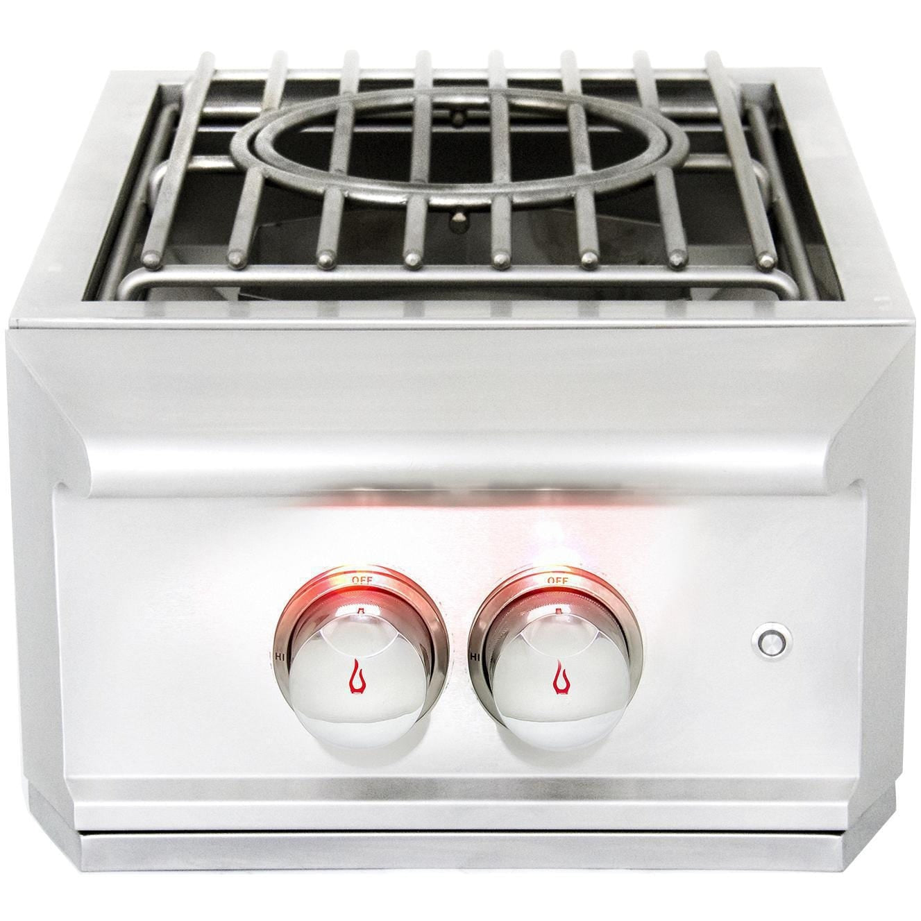 Blaze BLZ-PROPB Professional LUX Built-In Power Burner - Front View Lights On