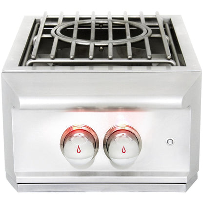 Blaze BLZ-PROPB Professional LUX Built-In Power Burner - Front View Lights On