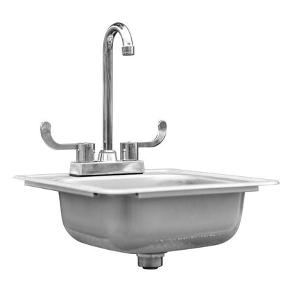 Summerset SSNK-15D 15x15 Inch Drop-in Sink - Side View