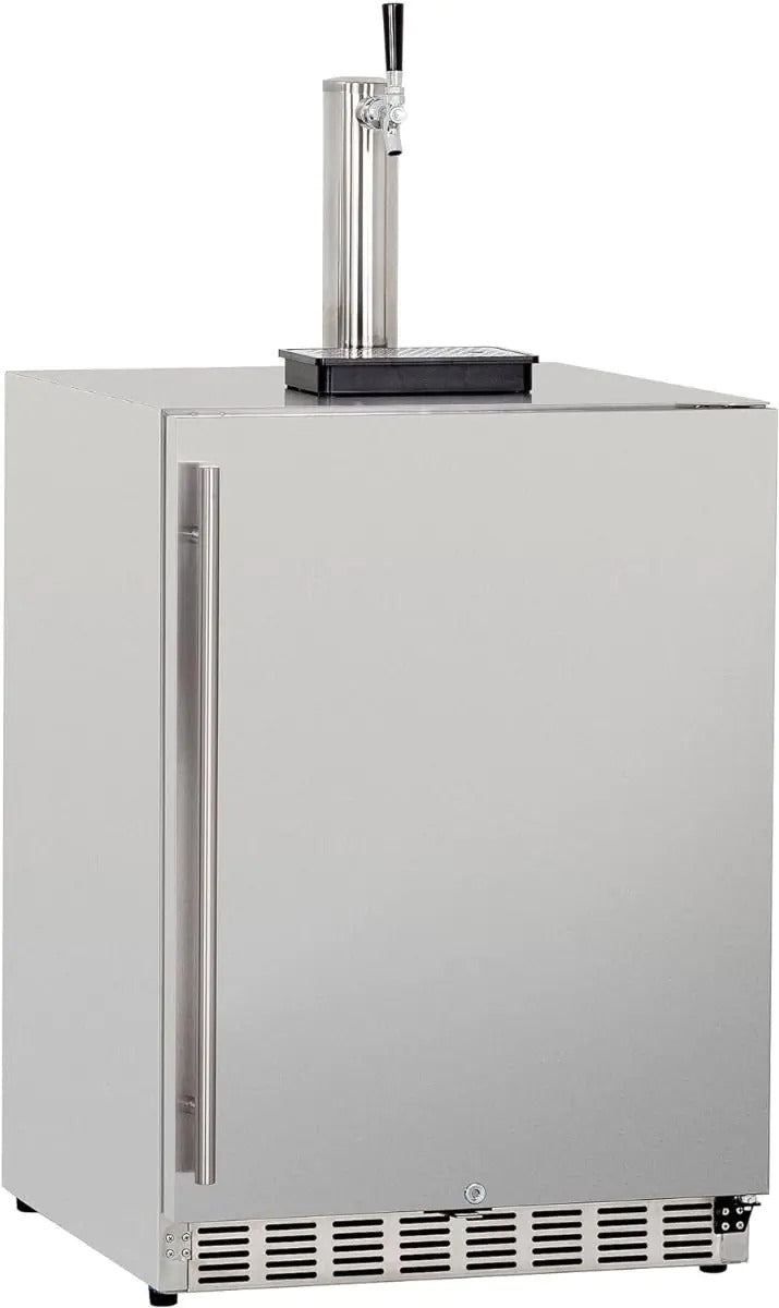 TrueFlame 24" 6.6C Deluxe Outdoor Rated Single Tap Kegerator - TF-RFR-24DK1