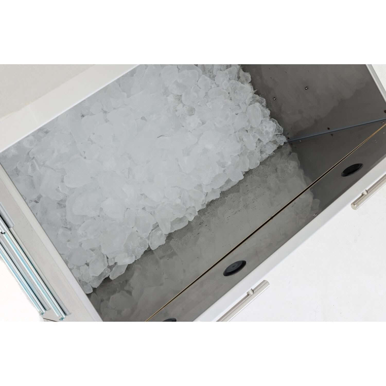 Blaze 30-Inch Insulated Ice Drawer - BLZ-ICE-DRW-H - Open Drawer With Ice