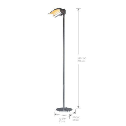 DSH Series Infrared Electric Heater Permanent Floor Stand - Dimensions (Heater Sold Separately)