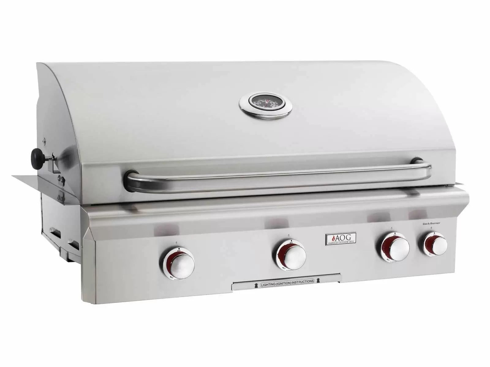 American Outdoor Grill T-Series 36-Inch 3-Burner Built-In Gas Grill With Rotisserie - 36NBT - Grill With Four Knobs