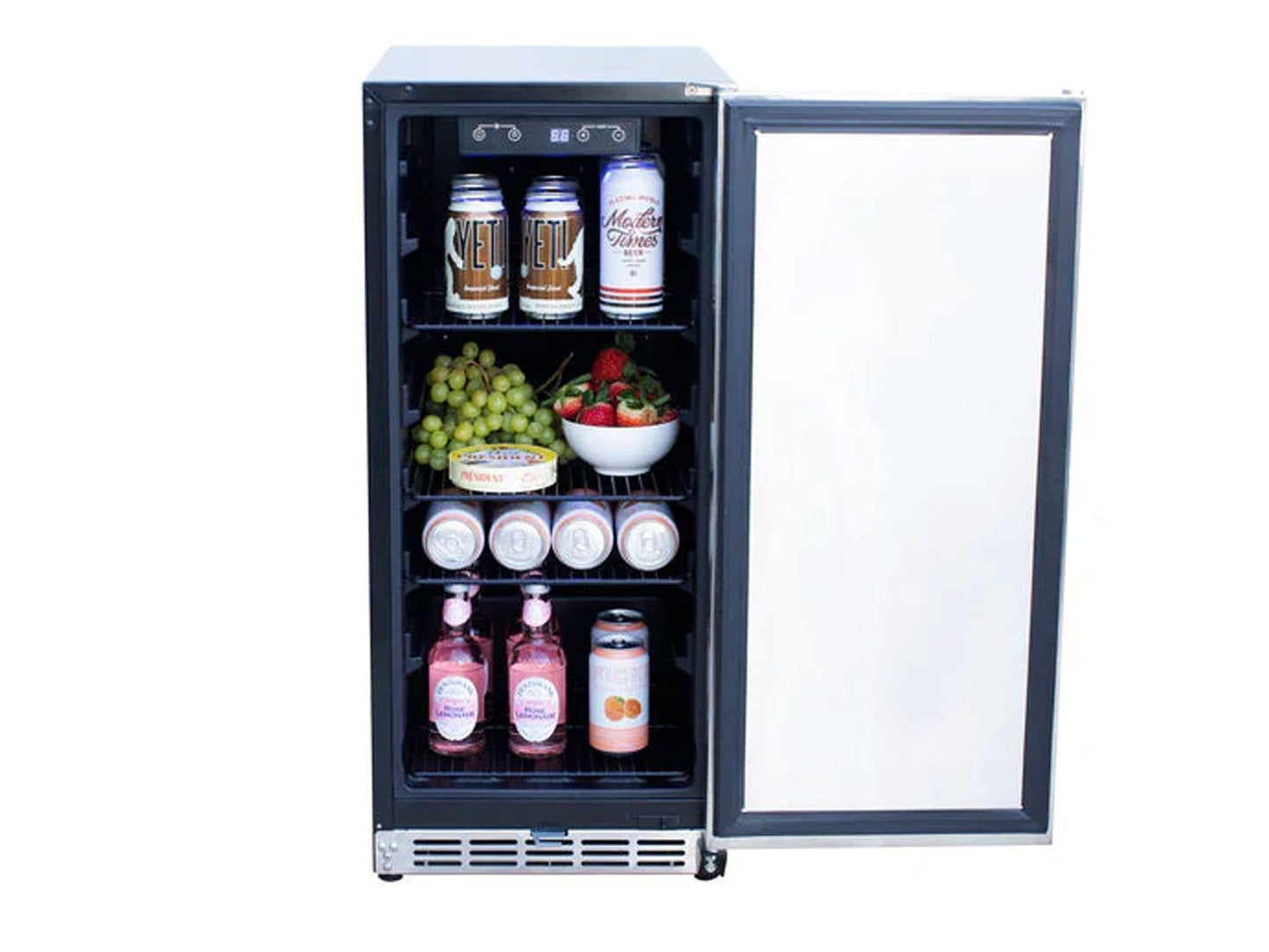 TrueFlame 15-Inch Outdoor Rated Fridge with Stainless Door - TF-RFR-15S