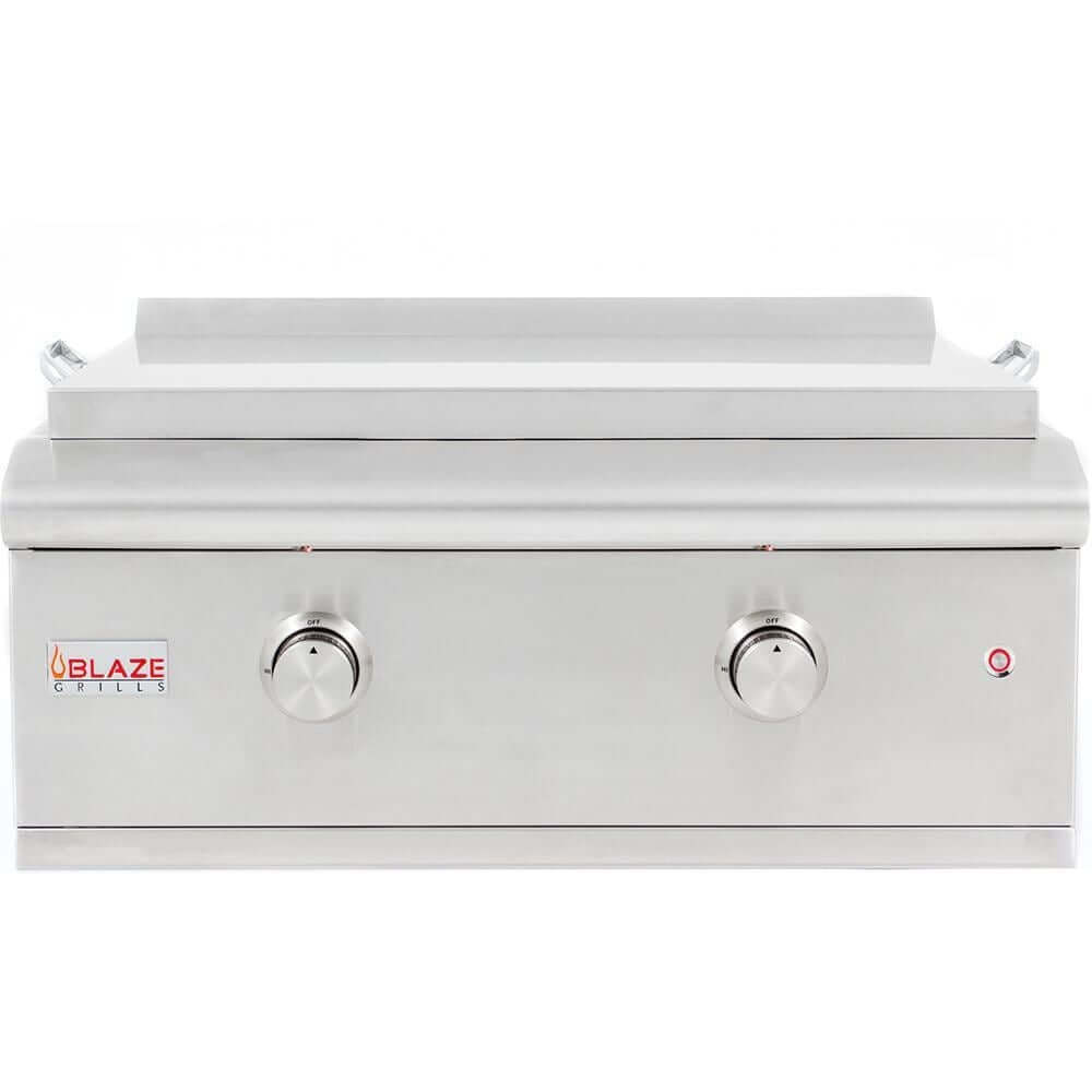 Blaze BLZ-GRIDDLE-LTE Premium LTE 30-Inch Built-In Griddle With Stainless Steel Lid - White Background