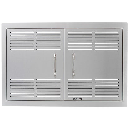 Bull 44570 30-Inch Dual-Lined Vented Stainless Steel Double Access Doors - Front