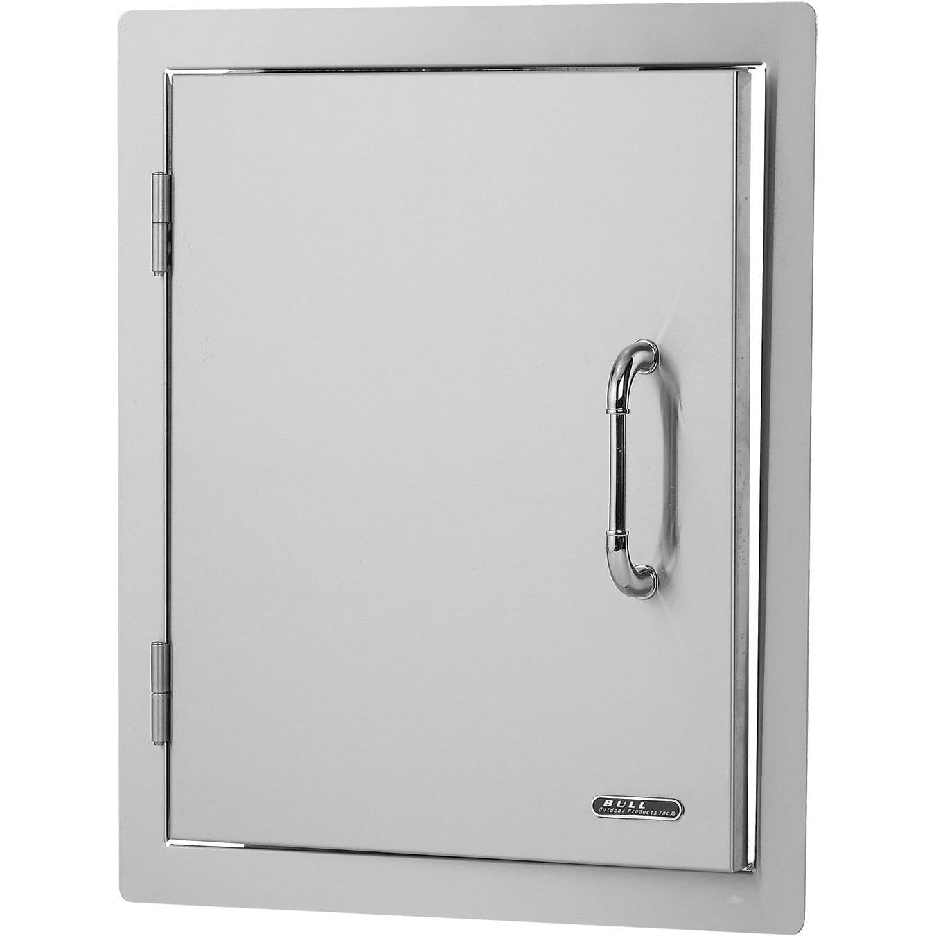 Bull 18-Inch Left Hinged Stainless Steel Single Access Door - Vertical - 98552