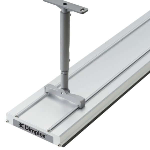 Dimplex X-DLWAC12SIL DLW Series Radiant Electric Heater 12-Inch Ceiling-Mount Extension Pole - In Use (Heater Sold Separately)