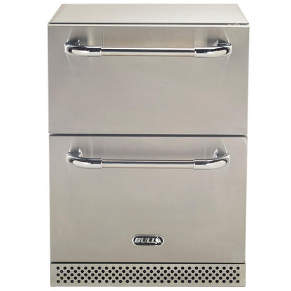 Bull 17400 Premium 24-Inch 5 Cu. Ft. Outdoor Rated Refrigerator Drawers - Front