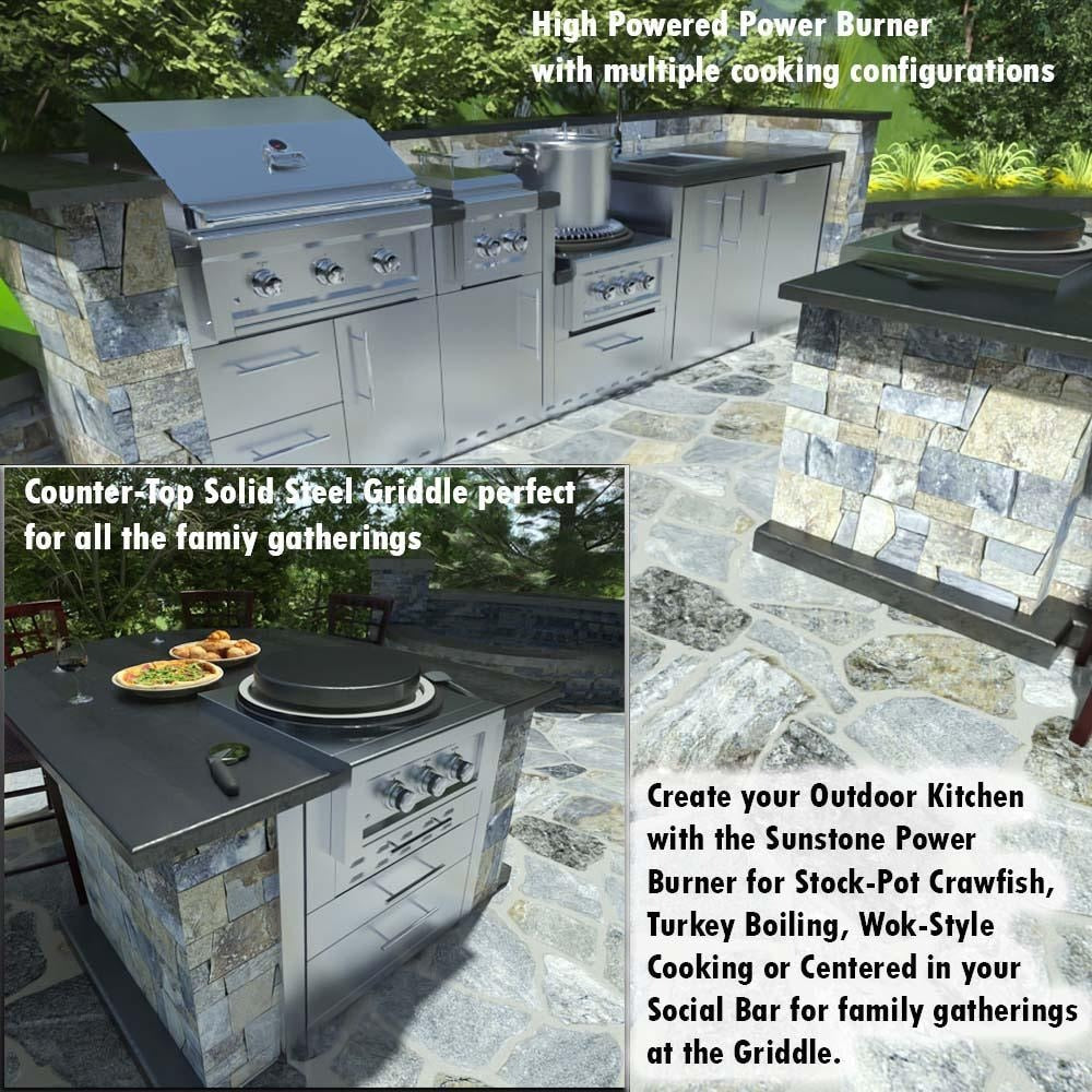 Sunstone SUN24PCB-NG 24 Inch Power Cirque "Complete Package" - Outdoor Kitchen