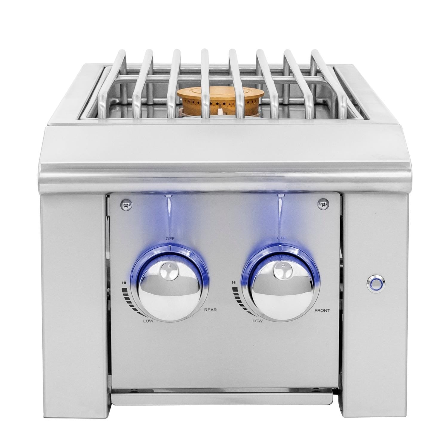 Summerset ALTSB-2 Alturi Built-In Double Side Burner - Front View Lid Removed