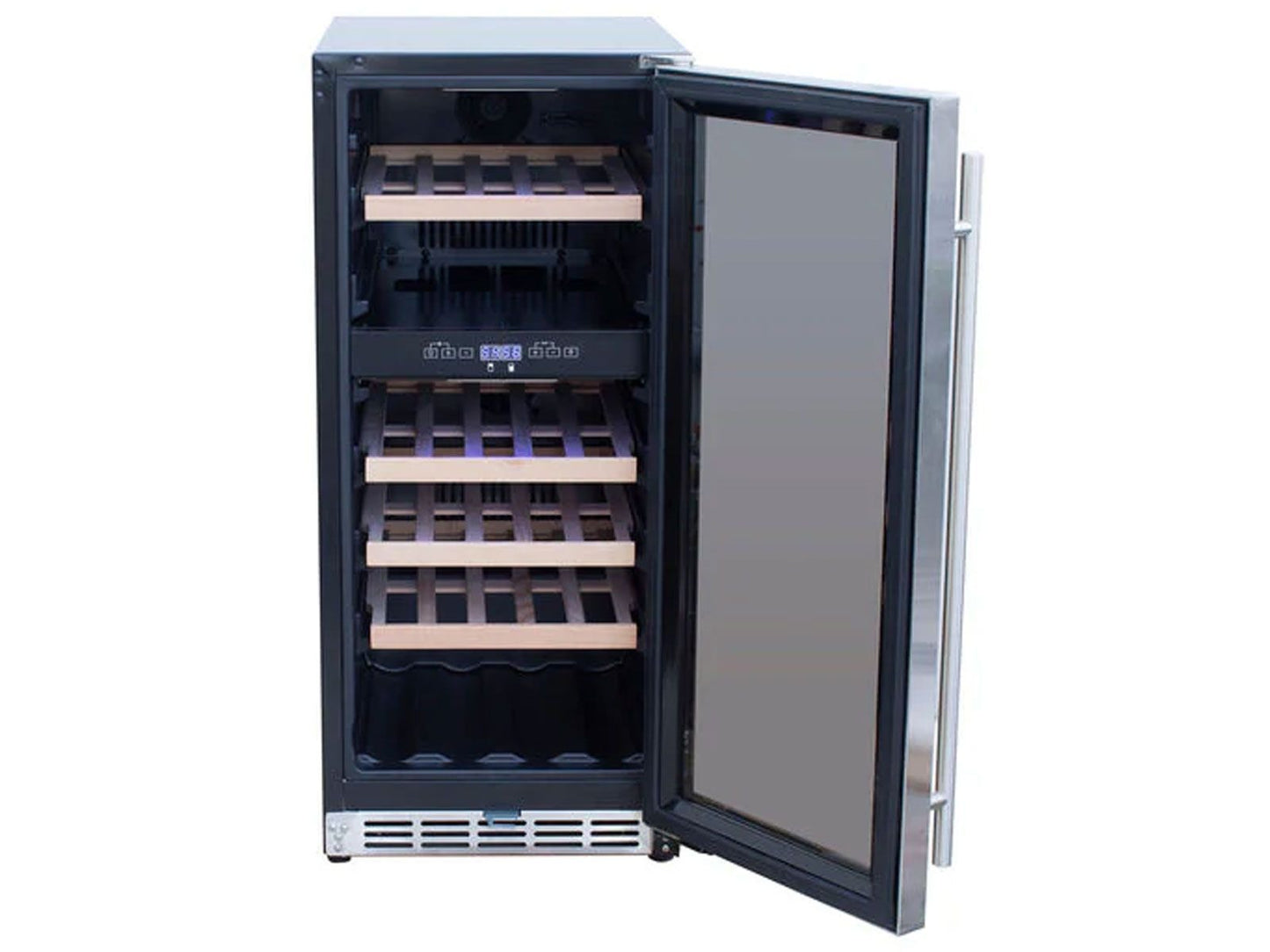 TrueFlame 15-Inch Outdoor Rated Dual Zone Wine Cooler - TF-RFR-15WD