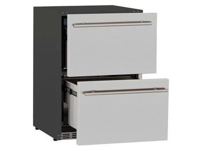 TrueFlame 24-Inch 5.3c Deluxe Outdoor Rated 2-Drawer Refrigerator - TF-RFR-24DR2-A