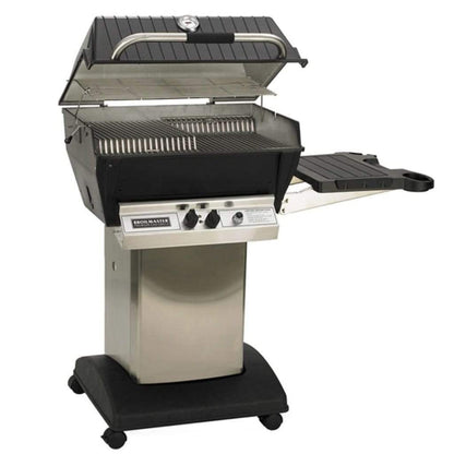 BroilMaster Premium Gas Grill Package - P3PK5 - Pedestal Base and Open Lid.