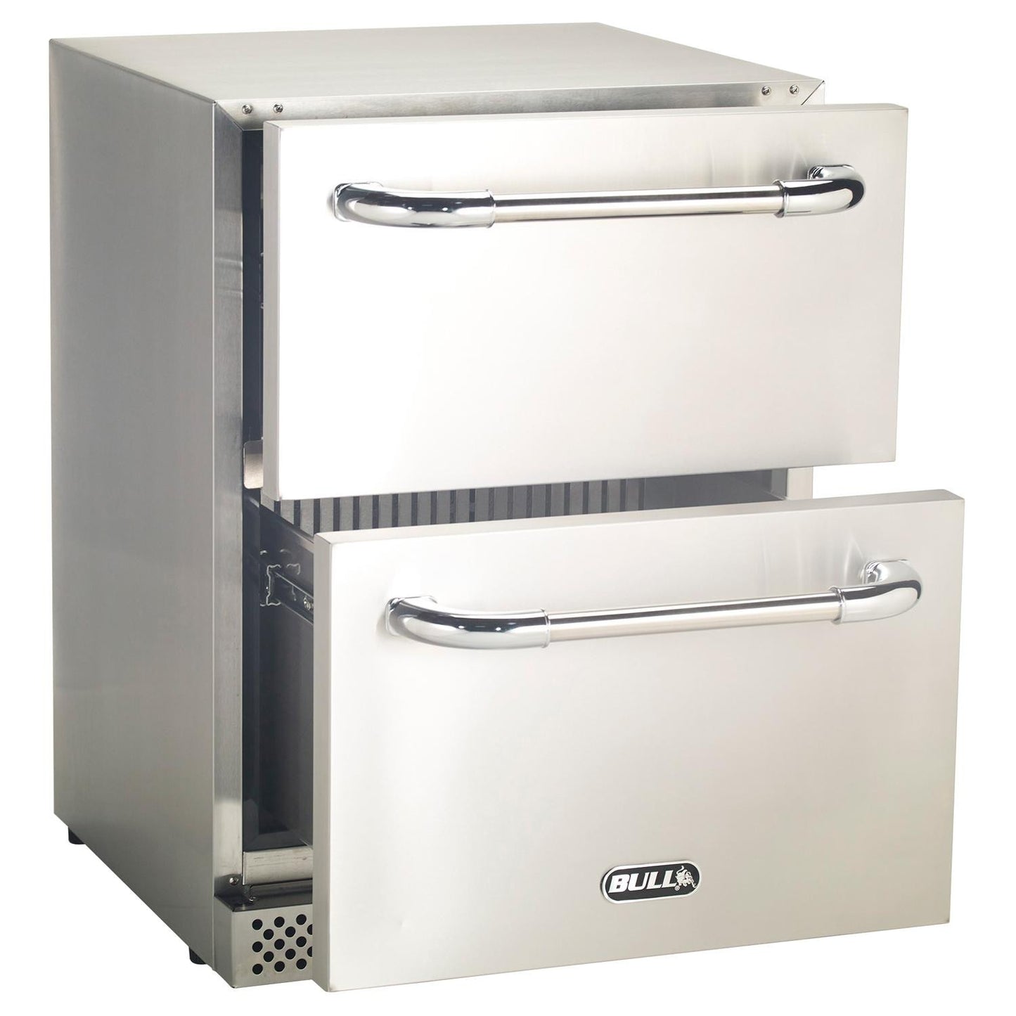 Bull 17400 Premium 24-Inch 5 Cu. Ft. Outdoor Rated Refrigerator Drawers - Drawers Open