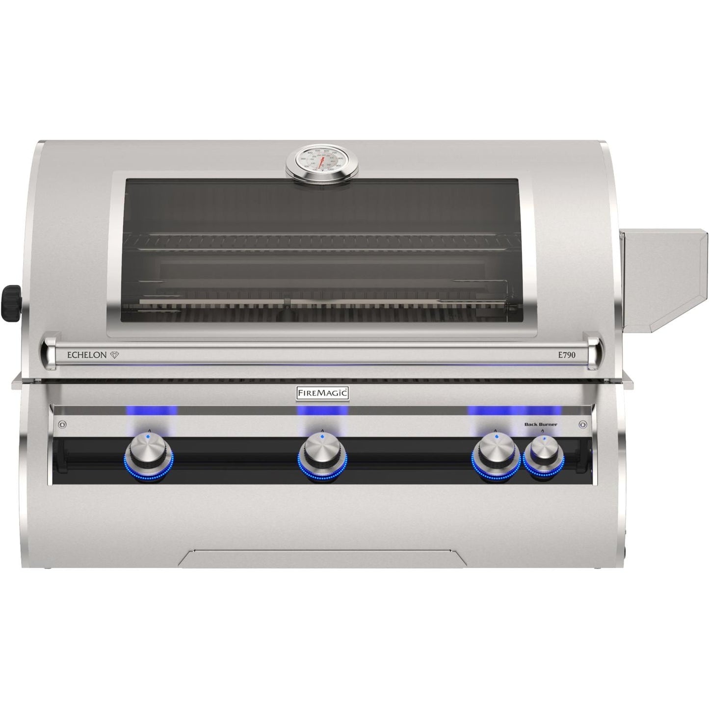 Fire Magic E790I-9EAN-W 36-Inch Built-In Natural Gas Grill w/ Rotisserie, Magic Window & Analog Thermometer - White Background