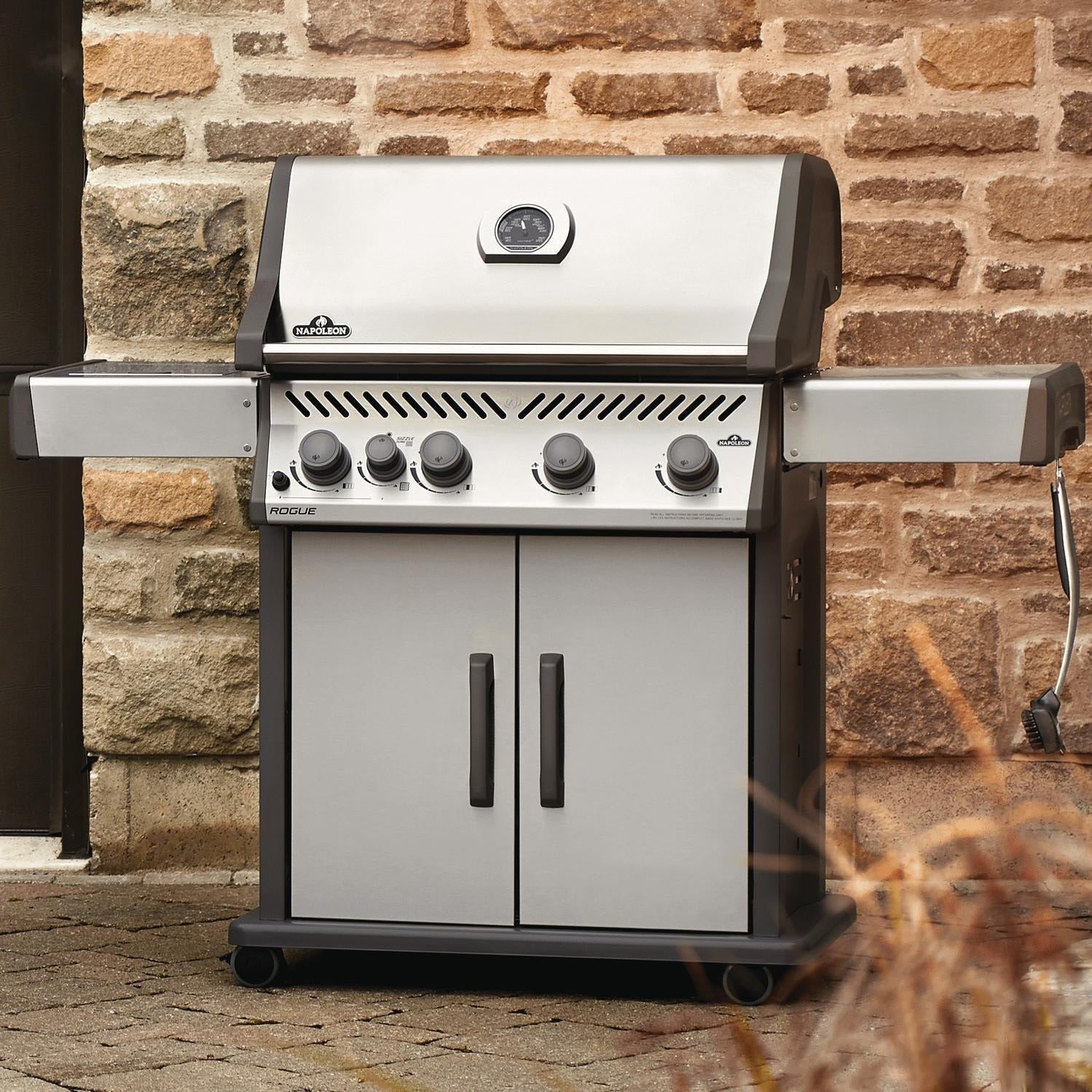 Napoleon Rogue RXT525SIBPSS-1 XT 525 SIB Propane Gas Grill with Infrared Side Burner - Stainless Steel - Lifestyle View