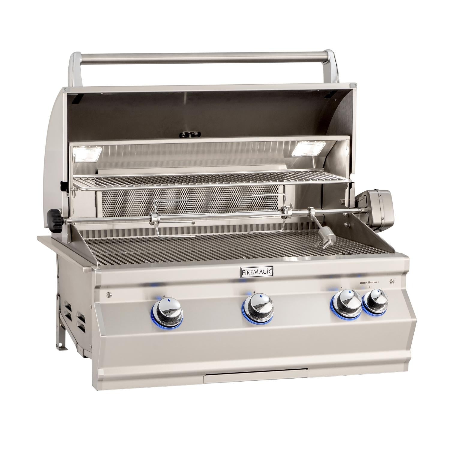 Fire Magic - A790I-8EA - Aurora 36-Inch Built-In Grill W/ Rotisserie - Open