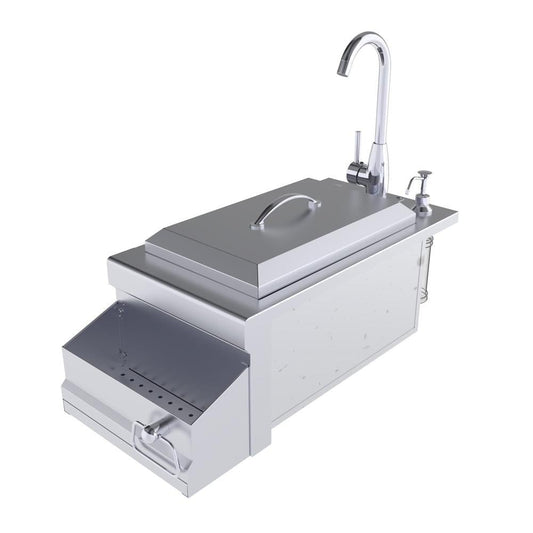 Sunstone B-RBC14 Ruby Series 14-Inch Bar Sink Cocktail Center Insulated Ice Chest Station