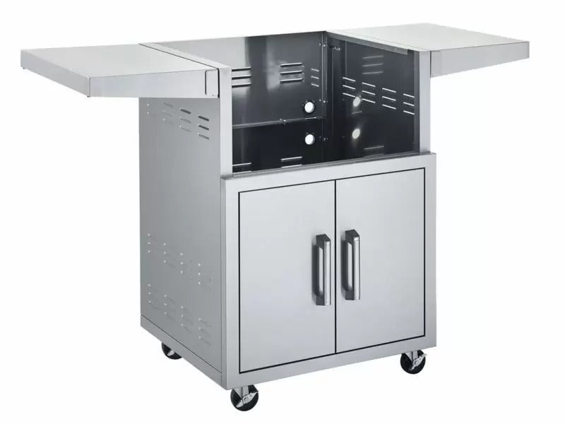 Broilmaster Stainless Steel 26-Inch Cart with 2 Fold-Down Side Shelves - BSACT26