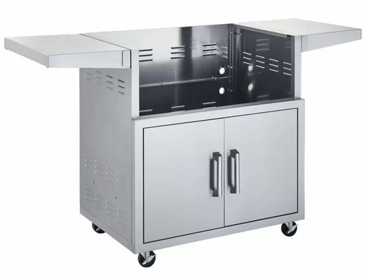 Broilmaster B-Series 40" Stainless Steel Freestanding Cart With 2-Doors and Side Shelves - BSACT40