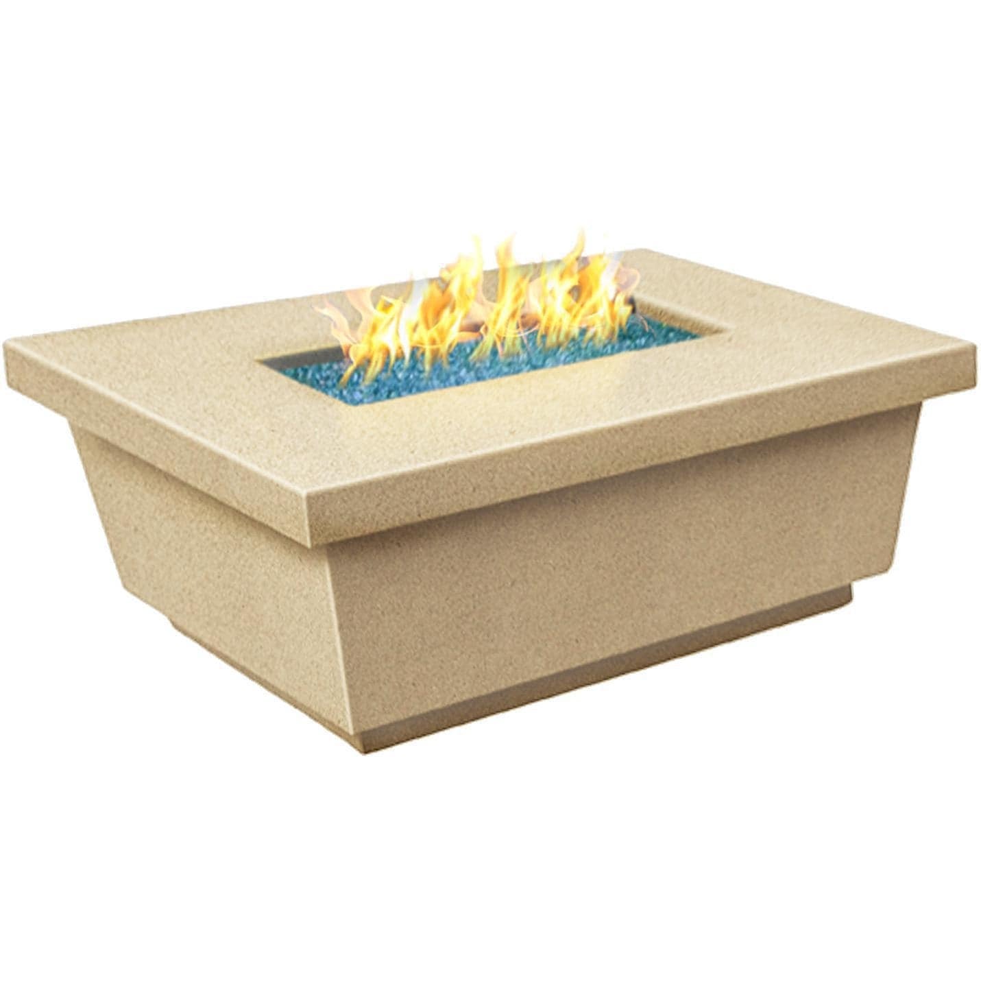 American Fyre Designs 783-CB-11V4PC Contempo 52-Inch Rectangular Firetable - Cafe Blanco