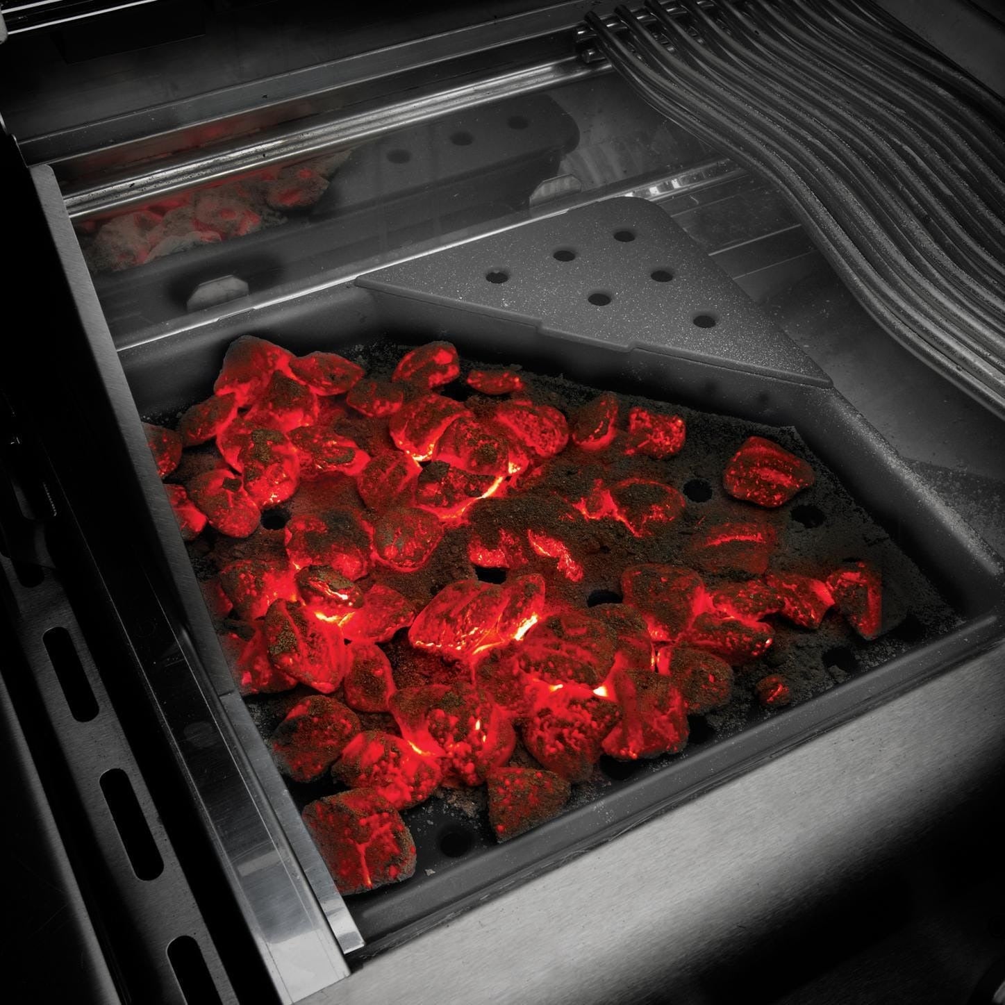 Napoleon Charcoal Tray For Prestige And LEX / Mirage Grills - In Use
