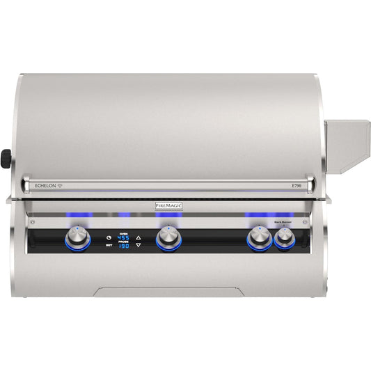 Fire Magic E790I-9L1P 36-Inch Built-In Propane Grill w/ Rotisserie, Left Side Infrared Burner & Digital Thermometer - White Background