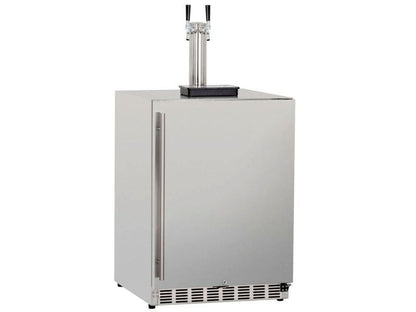 TrueFlame 24-Inch 6.6C Deluxe Outdoor Rated Kegerator - TF-RFR-24DK