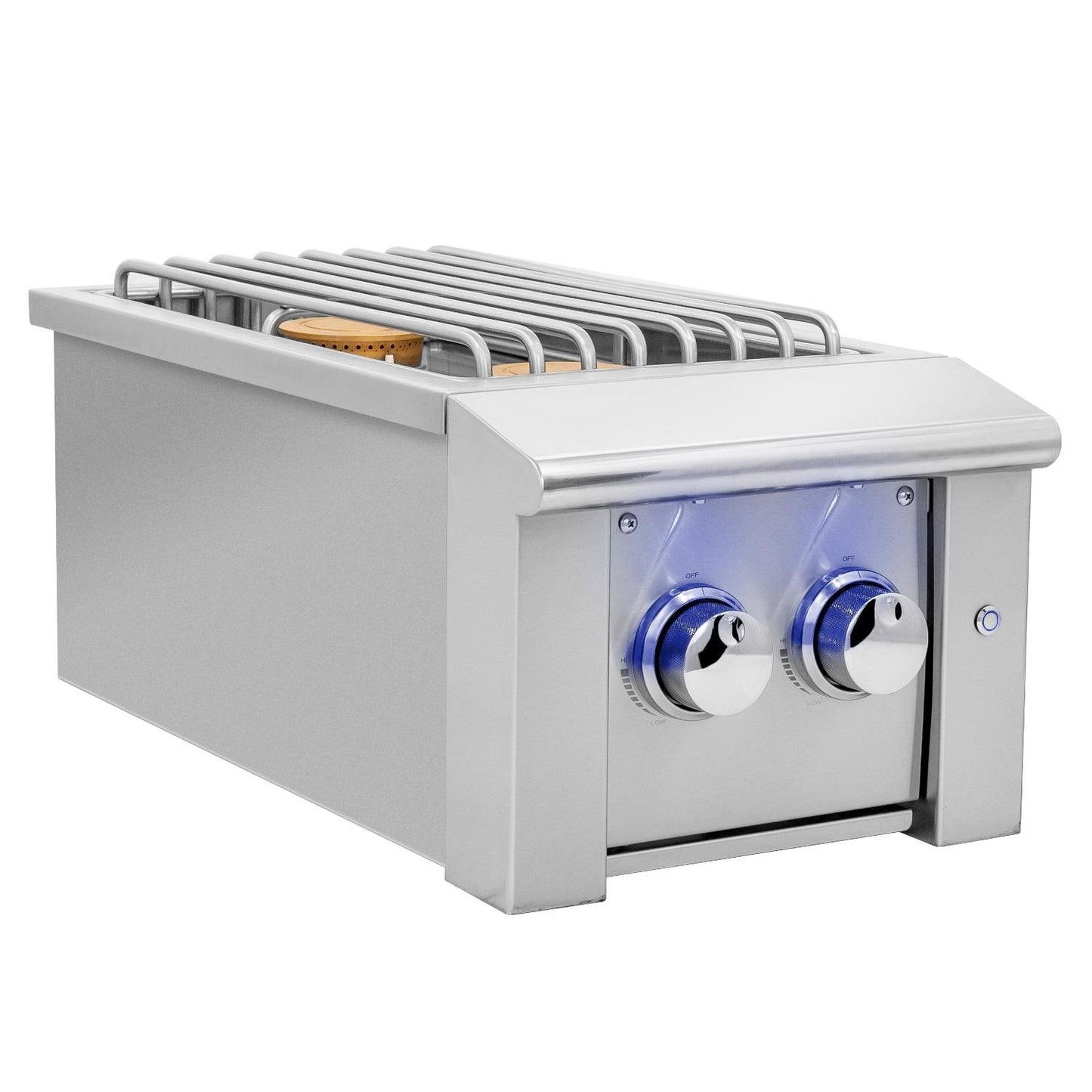 Summerset ALTSB-2 Alturi Built-In Double Side Burner - Side View Lid Removed