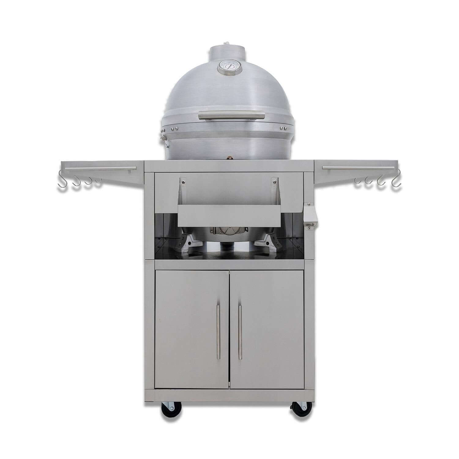 Blaze - BLZ-20-KMDO-CART-SC - Cast Aluminum Kamado Grill Cart Shown W/ Grill (Not Included) - White Background