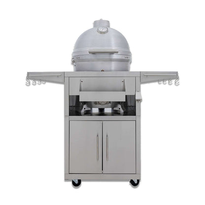 Blaze - BLZ-20-KMDO-CART-SC - Cast Aluminum Kamado Grill Cart Shown W/ Grill (Not Included) - White Background