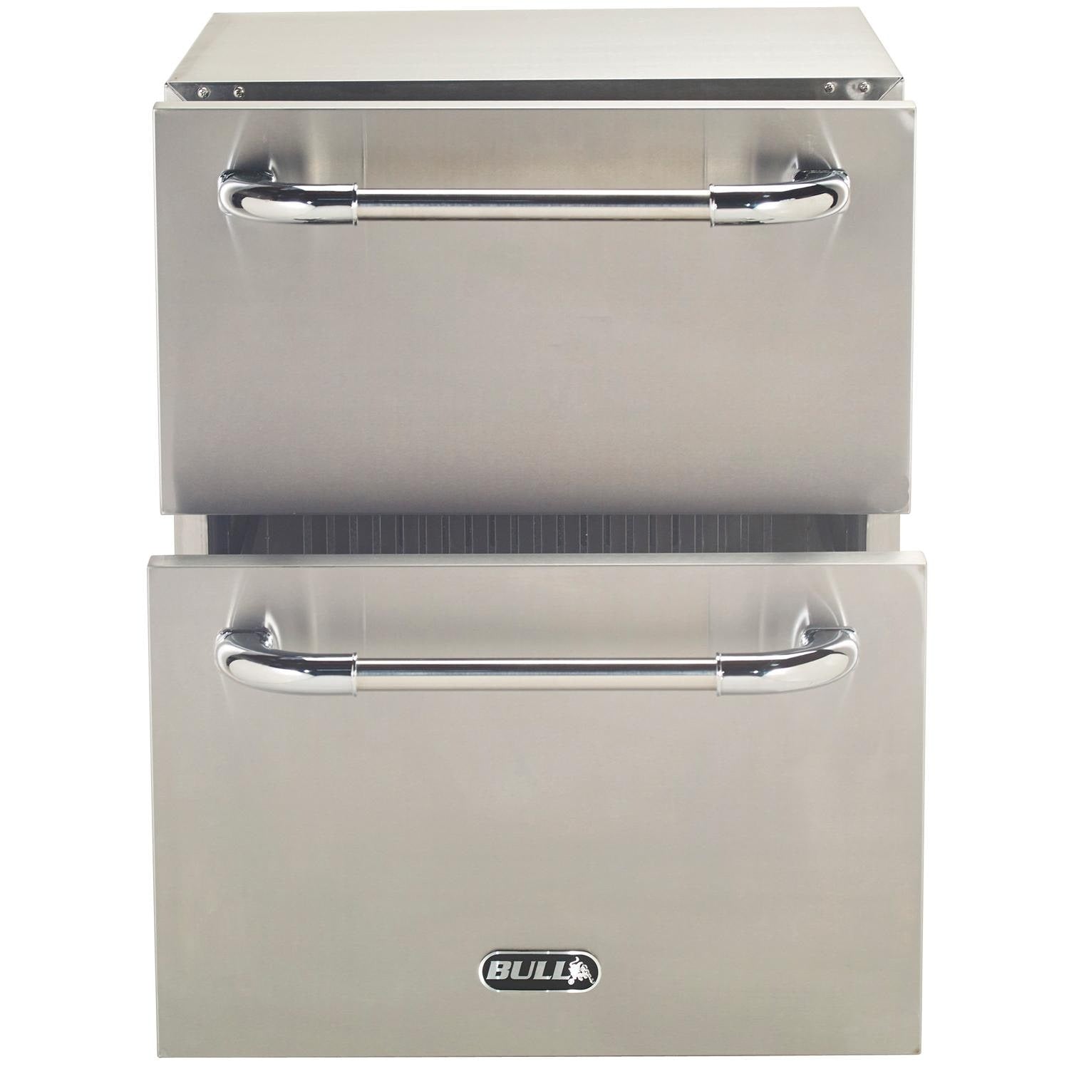 Bull 17400 Premium 24-Inch 5 Cu. Ft. Outdoor Rated Refrigerator Drawers - Front With Drawers Open