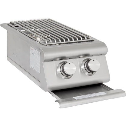 Blaze BLZ-SB2LTE Premium LTE Built-In Stainless Steel Double Side Burner - Drip Pan Extended