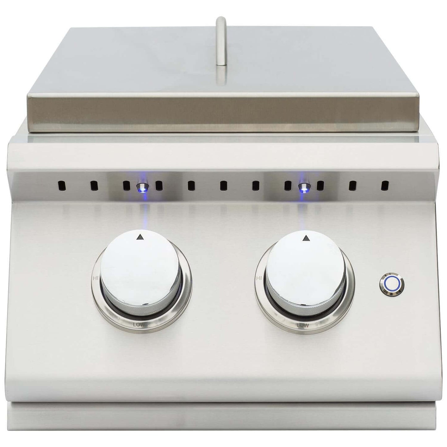 Summerset Sizzler Pro Built-In Double Side Burner - Dual Burner Control Knobs & Blue LED Accent Lighting Control Switch