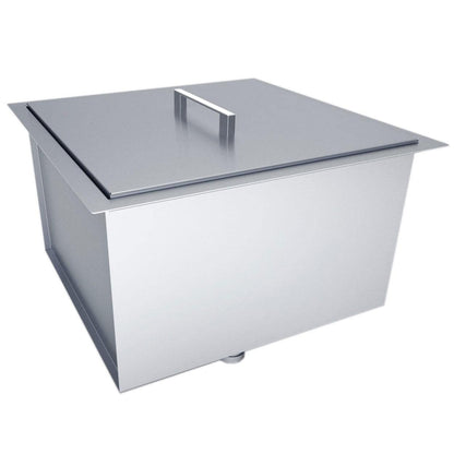 Sunstone 20 x 12 inch insulated basin sink with cover B-SK20 - Sink With Lid Closed