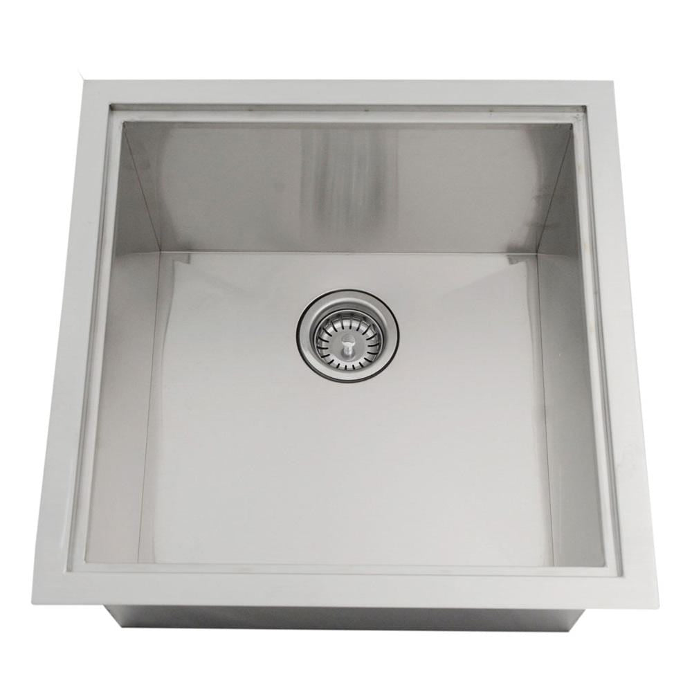 Sunstone 20 x 12 inch insulated basin sink with cover B-SK20 - Sink Top View