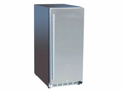 Summerset 15-Inch Outdoor Rated Fridge with Stainless Door - RFR-15S - Angled View