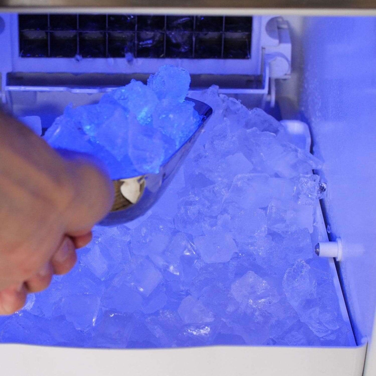 Blaze BLZ-ICEMKR-50GR 50 Lb. 15-Inch Outdoor Ice Maker - Cool Blue LED Lighting