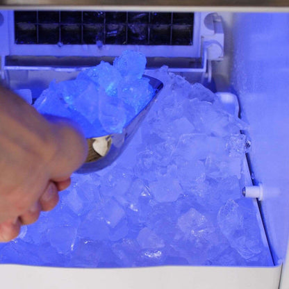 Blaze BLZ-ICEMKR-50GR 50 Lb. 15-Inch Outdoor Ice Maker - Cool Blue LED Lighting