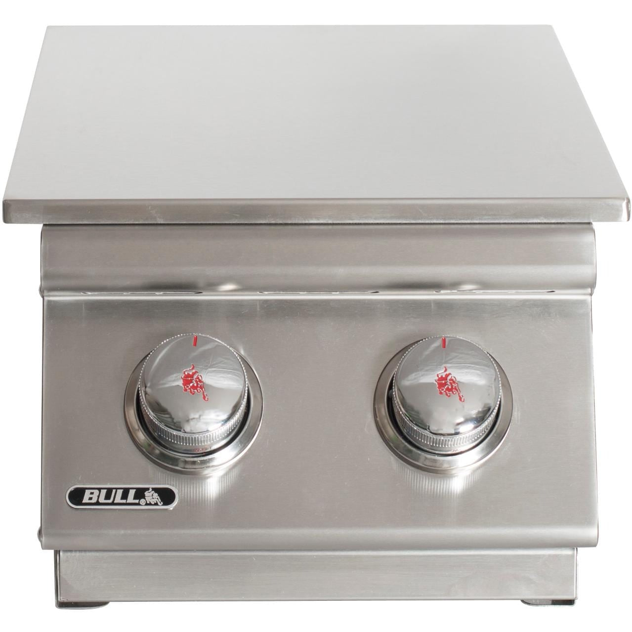 Bull 3000 Built-In Stainless Steel Double Side Burner - Front View Lid Closed