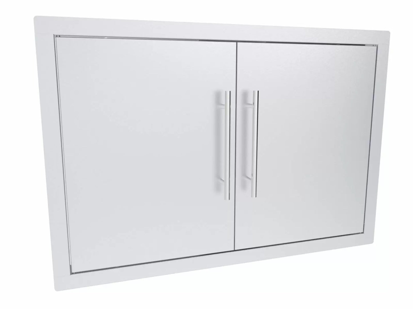 Sunstone Texan Series 30-Inch Stainless Steel Double Access Doors - TEX-DD30 - Angled View