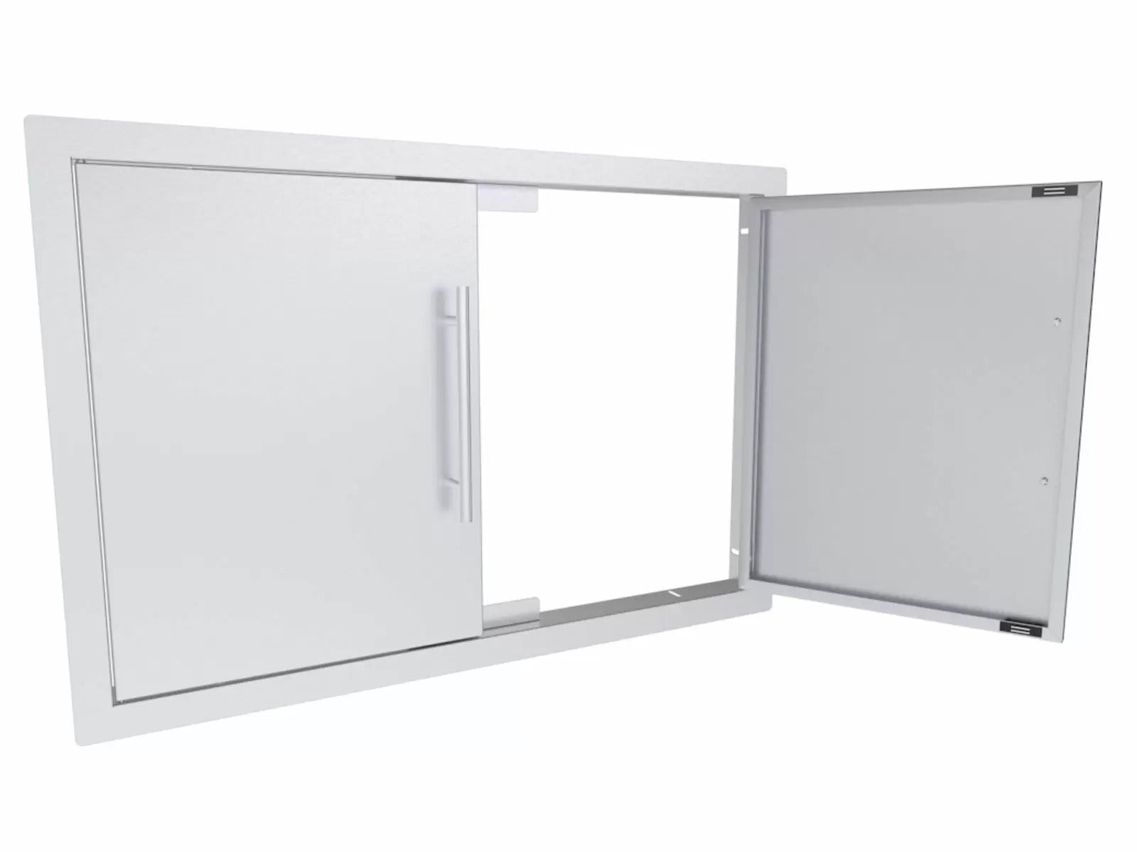 Sunstone Texan Series 30-Inch Stainless Steel Double Access Doors - TEX-DD30 - One Door Open View