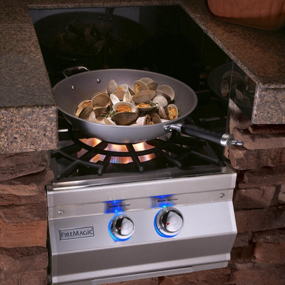 Fire Magic - 19-7B2P-0 - Aurora Propane Gas Power Burner W/ Porcelain Coated Cast Iron Grid - Cooking Mussels