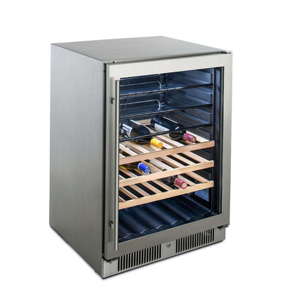 Blaze BLZ-GDBEV-5.5 24-Inch 5.5 Cu. Ft. Outdoor Rated Beverage Cooler - Side View with Drinks