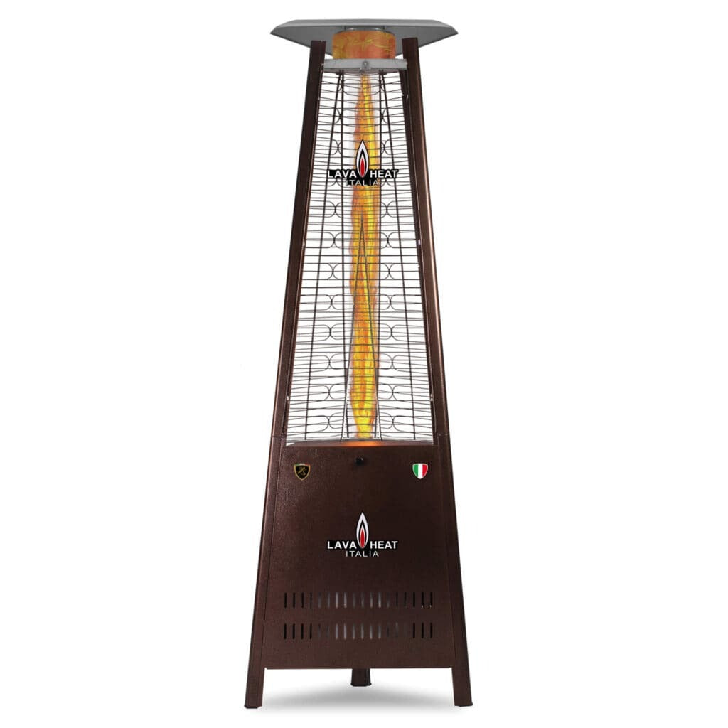Lava Heat Capri KD Triangle Flame Tower Heater 72 inch 42 K BTU Electronic Ignition Heritage Bronze Liquid Propane - AL6MPB