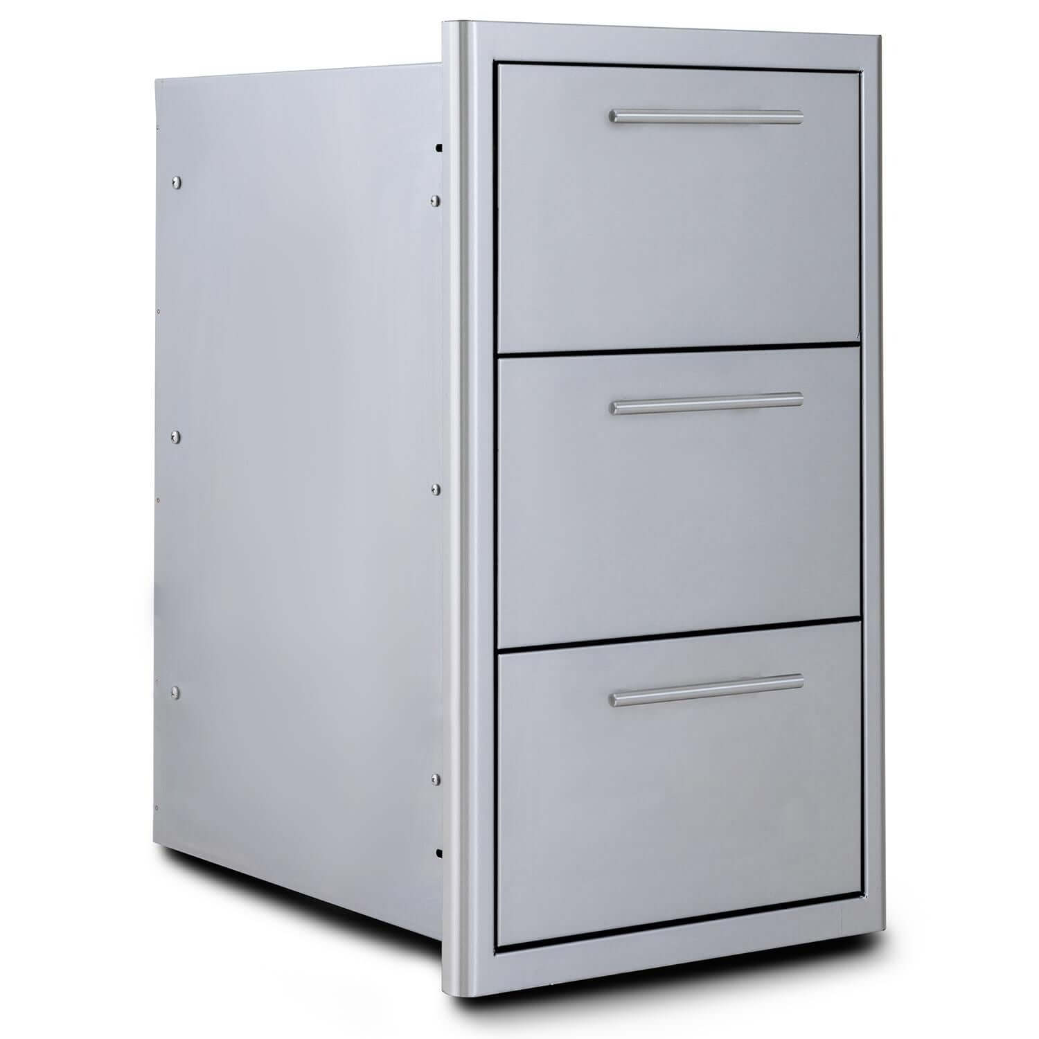 Blaze BLZ-DRW3-R-LT 16-Inch Stainless Steel Triple Access Drawer