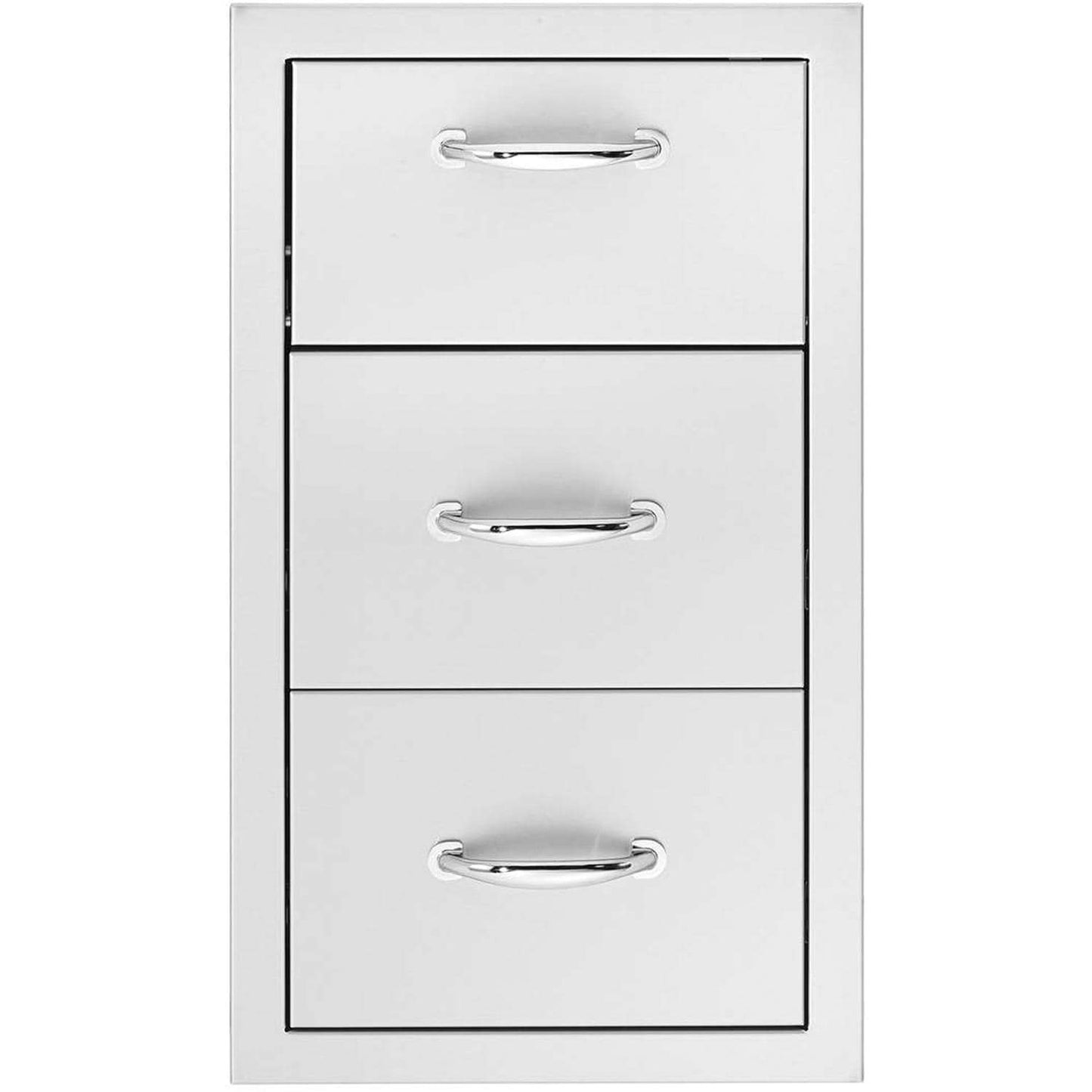 Summerset 15-Inch Stainless Steel Flush Mount Double Access Drawer With Paper Towel Holder - SSTDC-17