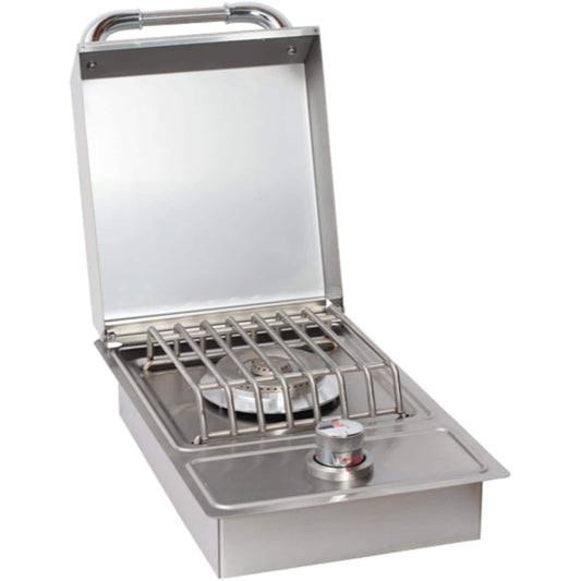 Bull Drop-In Stainless Steel Single Side Burner W/ Stainless Steel Lid - 6000